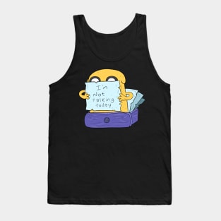 Jake the Dog I’m not talking today Tank Top